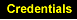 List of credentials